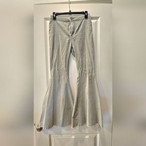 Free People flare corduroy pants. Pastel blue, size 26.